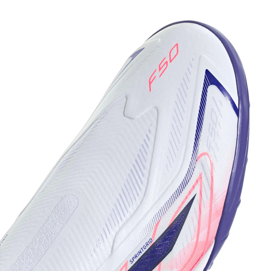 adidas F50 Hyperfast League Laceless Turf blanc rose