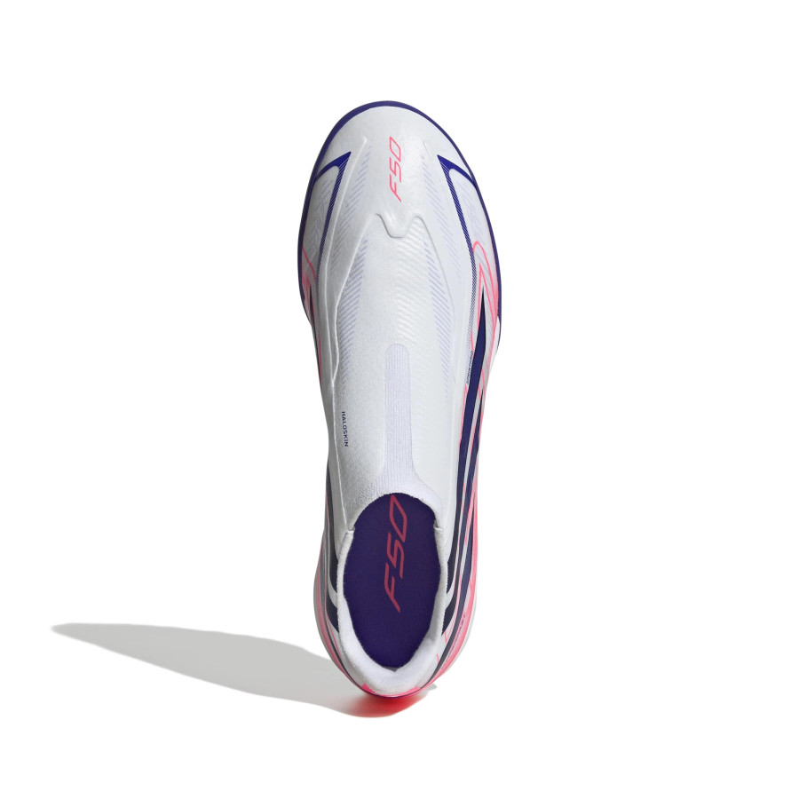 adidas F50 Hyperfast League Laceless Turf blanc rose