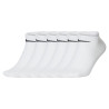 Lot 6 paires chaussettes basses Nike blanc