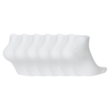 Lot 6 paires chaussettes basses Nike blanc