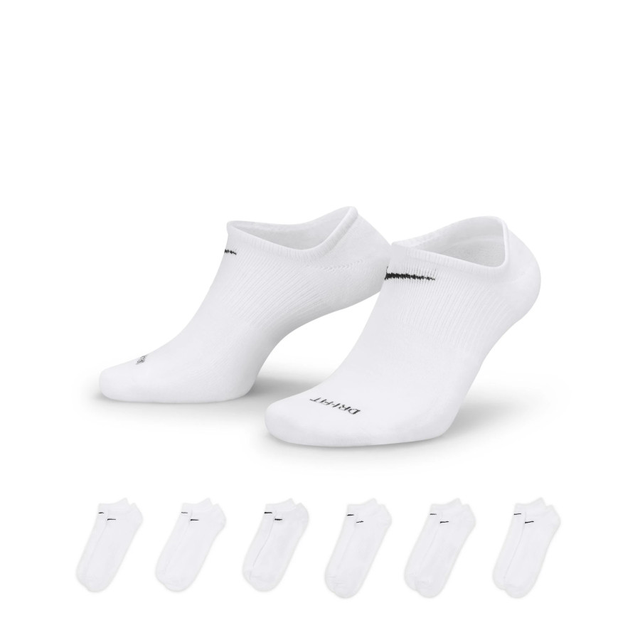 Lot 6 paires chaussettes basses Nike blanc