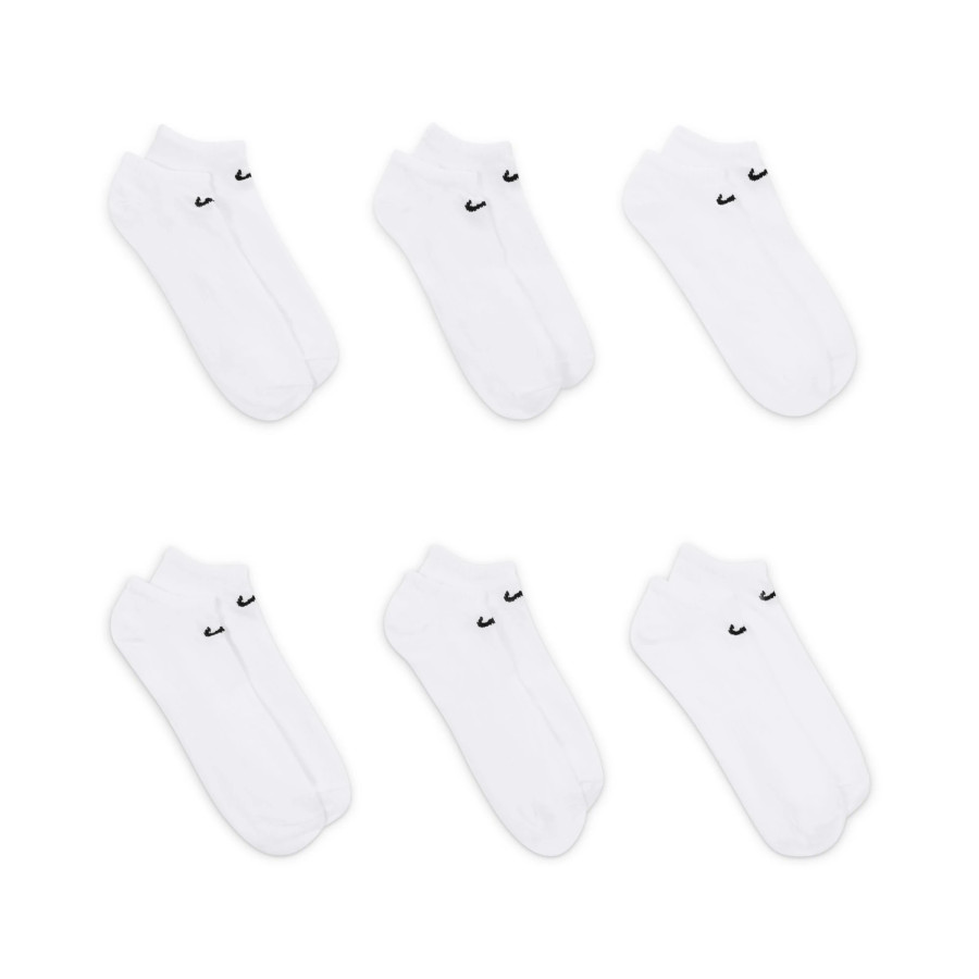 Lot 6 paires chaussettes basses Nike blanc