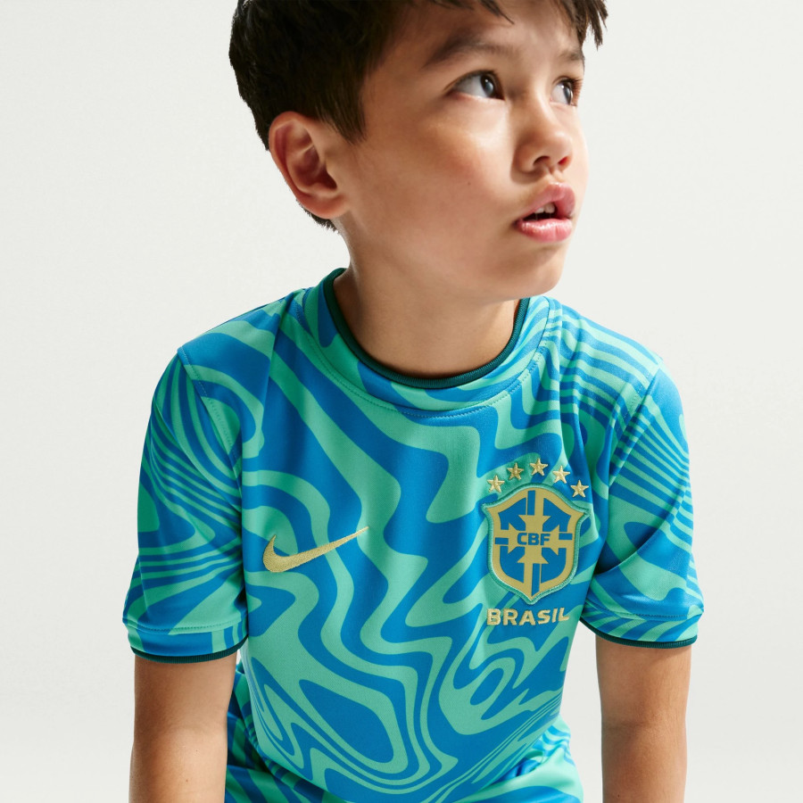Maillot avant match junior Brésil vert