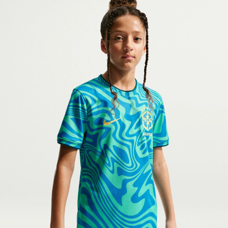 Maillot avant match junior Brésil vert