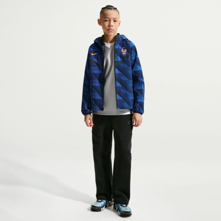 Veste survêtement junior Equipe de France Tech bleu