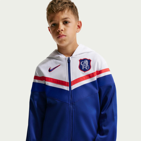 Ensemble survêtement junior Chelsea blanc bleu