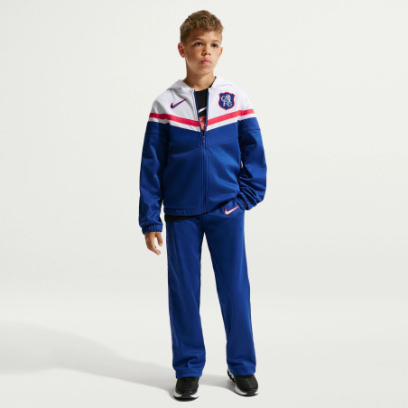 Ensemble survêtement junior Chelsea blanc bleu