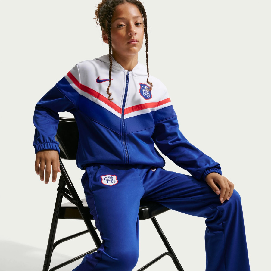 Ensemble survêtement junior Chelsea blanc bleu