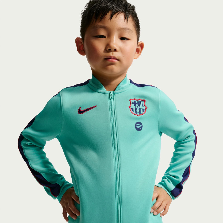 Ensemble survêtement junior FC Barcelone Strike vert bleu