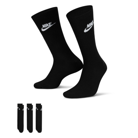 Lot 3 paires chaussettes Nike Sportswear Everyday noir