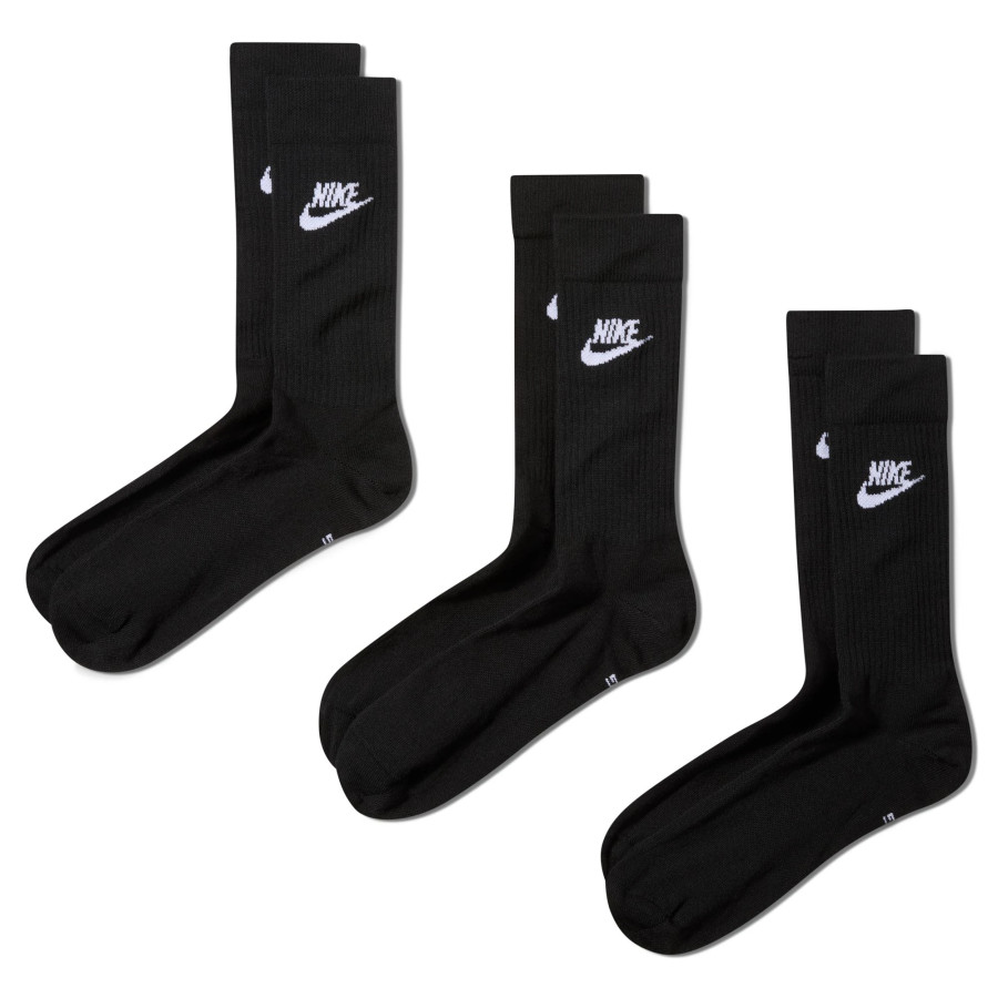 Lot 3 paires chaussettes Nike Sportswear Everyday noir
