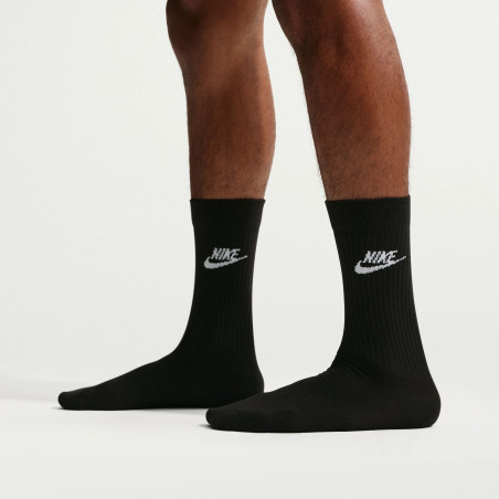 Lot 3 paires chaussettes Nike Sportswear Everyday noir