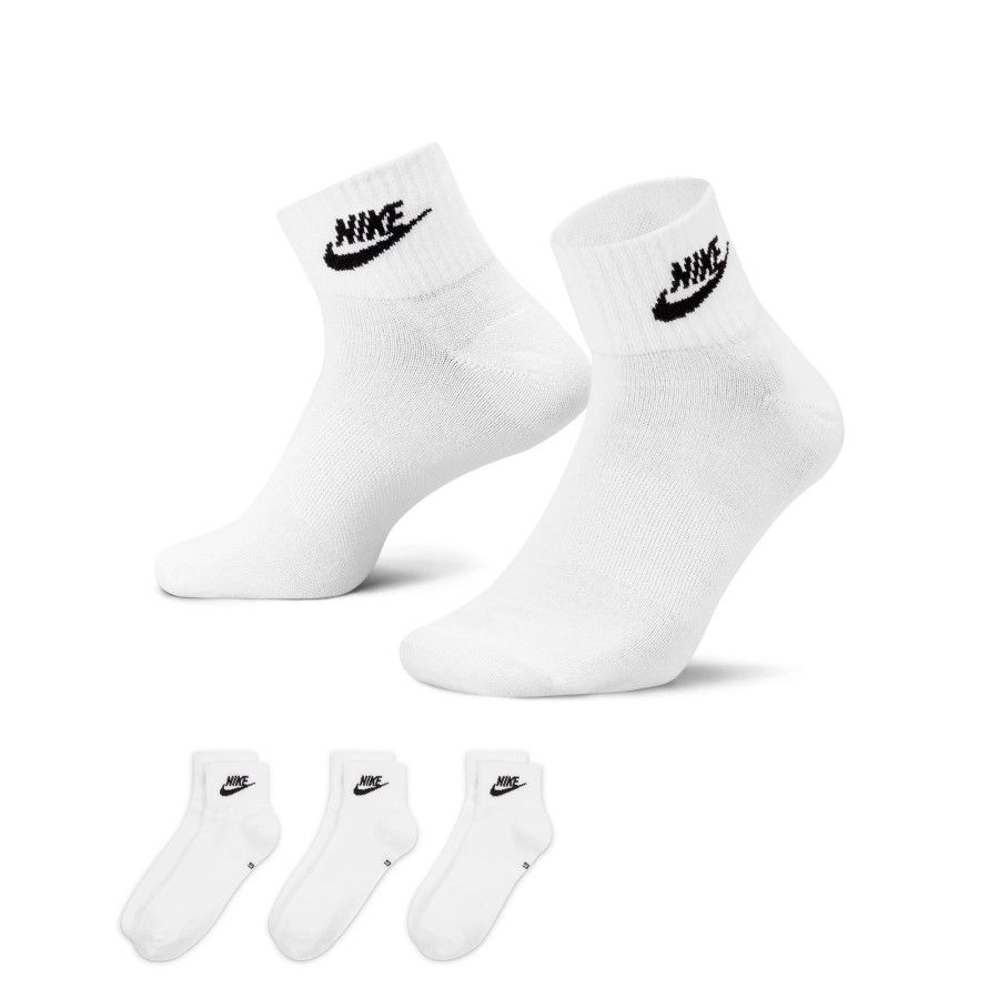 Lot 3 paires chaussettes basses Nike Sportswear Everyday blanc