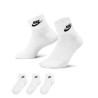 Lot 3 paires chaussettes basses Nike Sportswear Everyday blanc