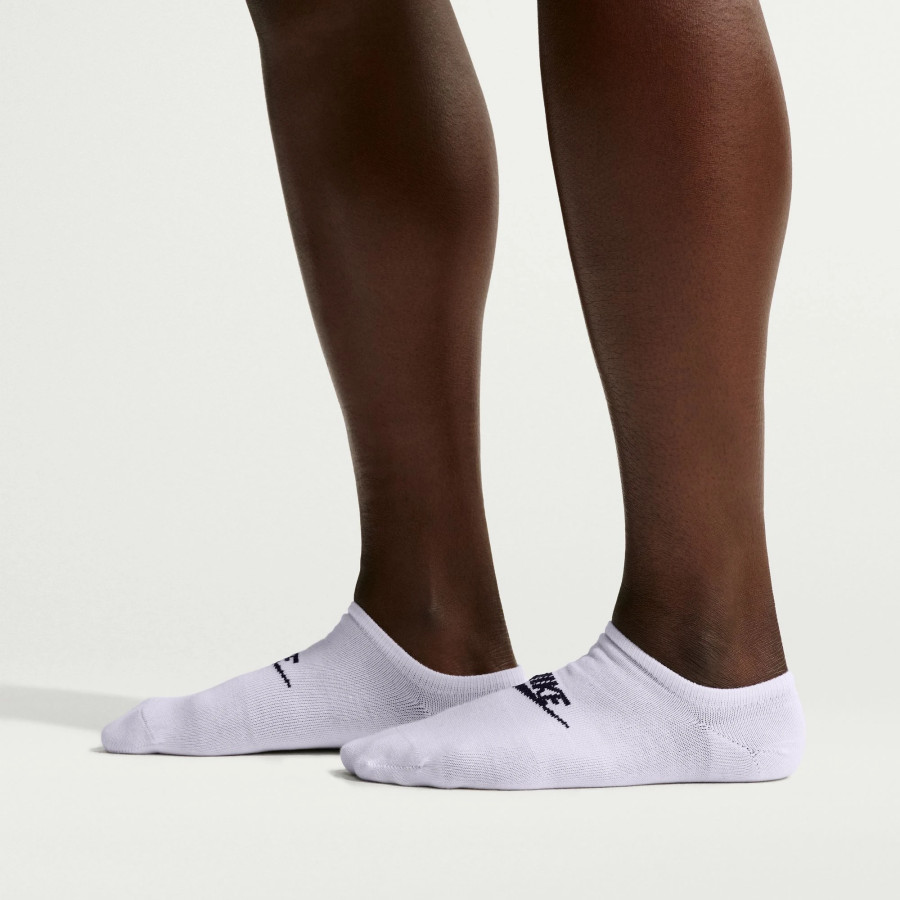 Lot 3 paires chaussettes invisibles Nike Sportswear Everyday blanc