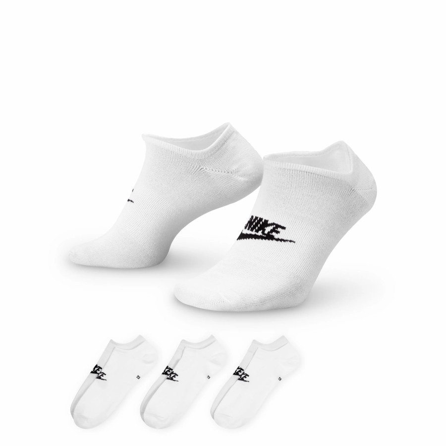 Lot 3 paires chaussettes invisibles Nike Sportswear Everyday blanc