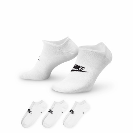 Lot 3 paires chaussettes invisibles Nike Sportswear Everyday blanc
