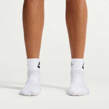 Lot 3 paires chaussettes basses Nike Sportswear Everyday blanc