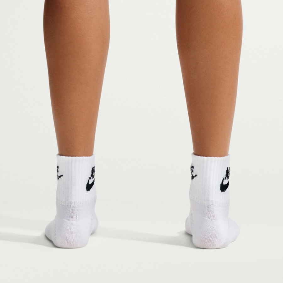 Lot 3 paires chaussettes basses Nike Sportswear Everyday blanc