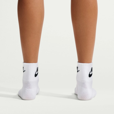 Lot 3 paires chaussettes basses Nike Sportswear Everyday blanc