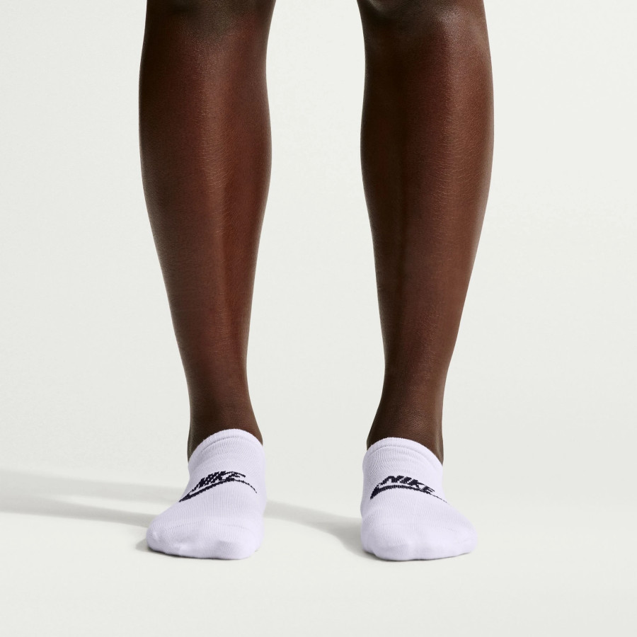 Lot 3 paires chaussettes invisibles Nike Sportswear Everyday blanc