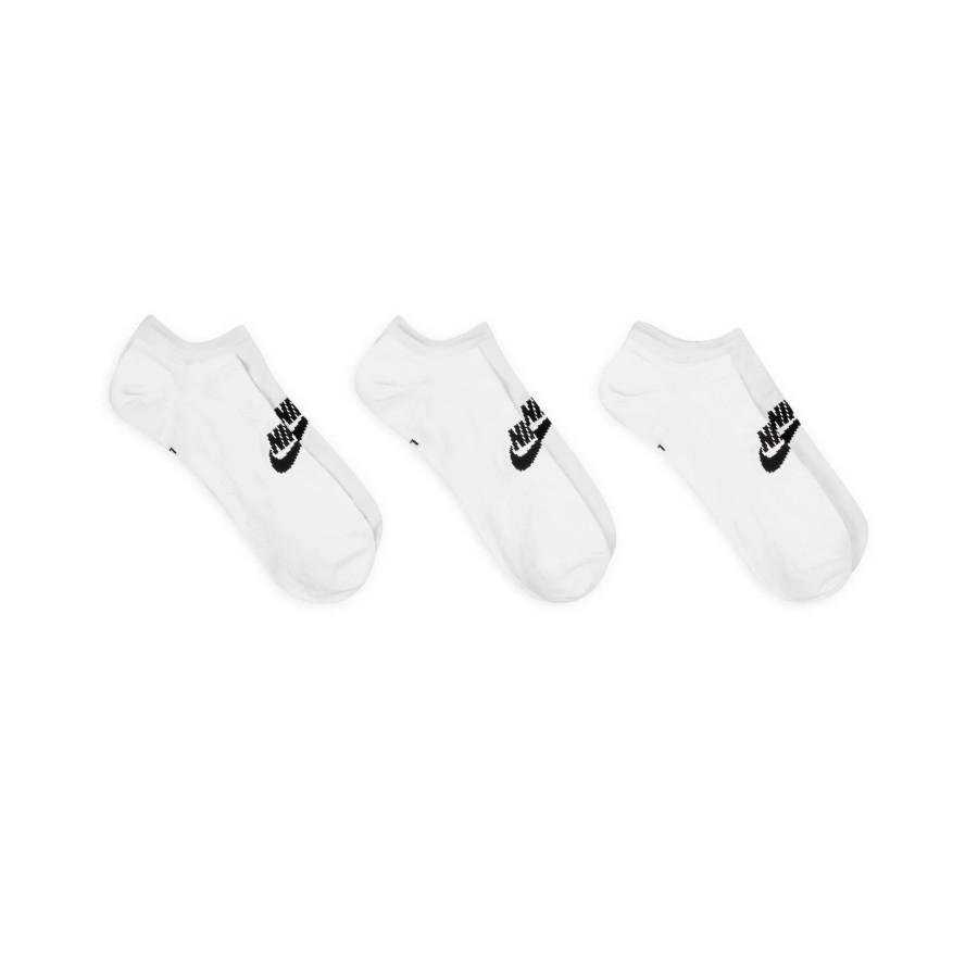Lot 3 paires chaussettes invisibles Nike Sportswear Everyday blanc