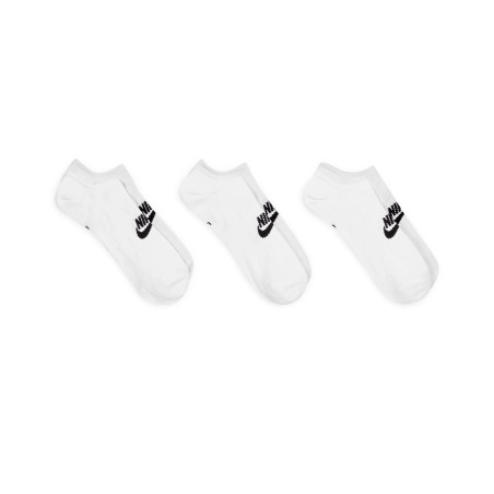 Lot 3 paires chaussettes invisibles Nike Sportswear Everyday blanc
