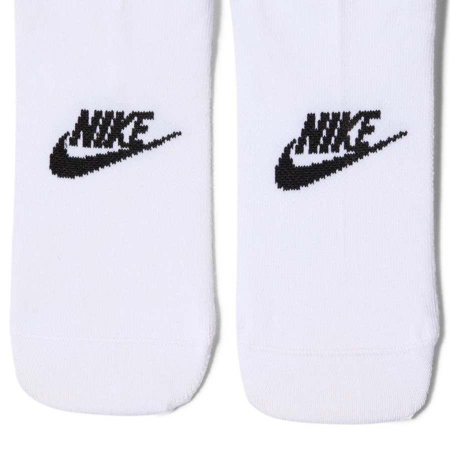 Lot 3 paires chaussettes invisibles Nike Sportswear Everyday blanc