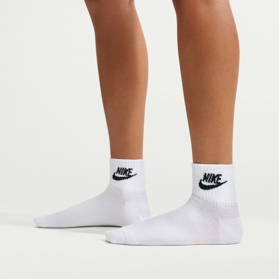 Lot 3 paires chaussettes basses Nike Sportswear Everyday blanc