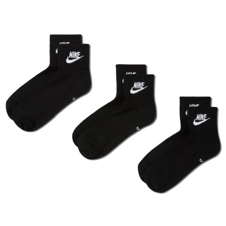 Lot 3 paires chaussettes basses Nike Sportswear Everyday noir