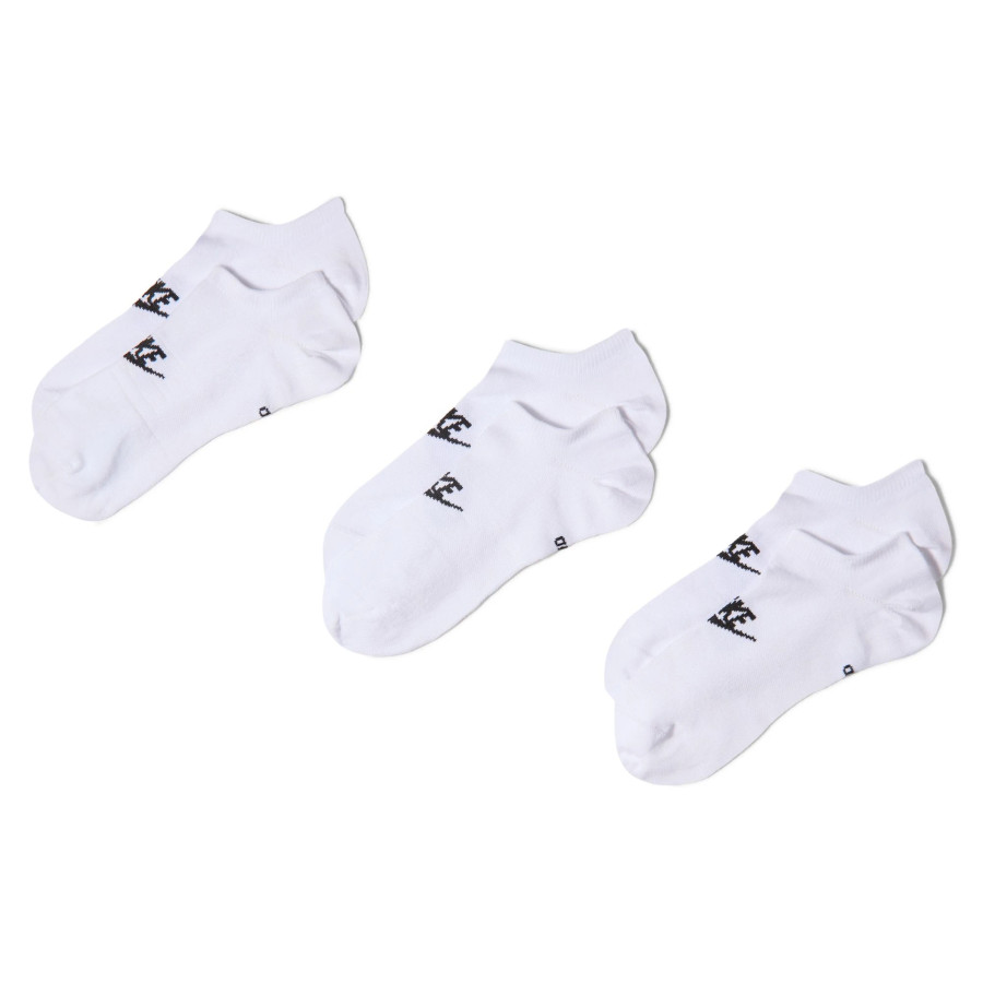 Lot 3 paires chaussettes invisibles Nike Sportswear Everyday blanc