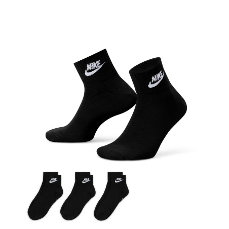 Lot 3 paires chaussettes basses Nike Sportswear Everyday noir
