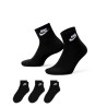 Lot 3 paires chaussettes basses Nike Sportswear Everyday noir