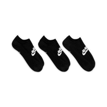 Lot 3 paires chaussettes invisibles Nike Sportswear Everyday noir