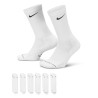 Lot 6 paires chaussettes Nike Everyday Elevated blanc