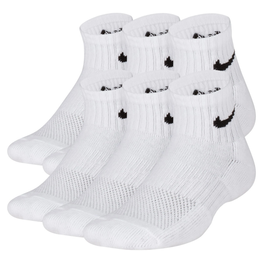 Lot 6 paires chaussettes basses junior Nike Everyday blanc