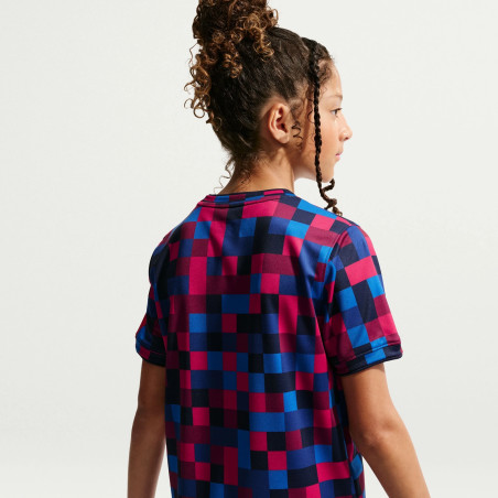 Maillot avant match junior FC Barcelone bleu rouge