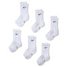Lot 6 paires chaussettes junior Nike Everyday blanc