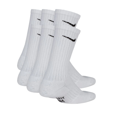 Lot 6 paires chaussettes junior Nike Everyday blanc