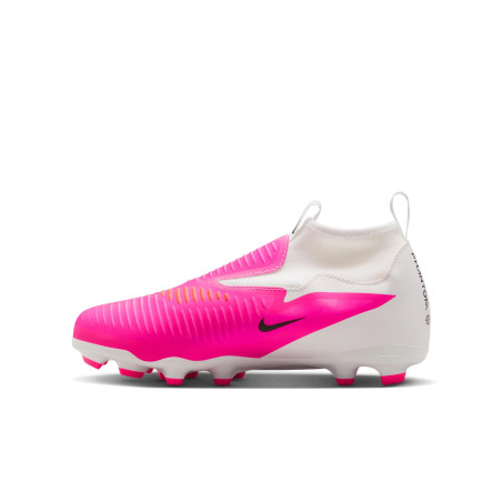 Nike Phantom 6 montante Academy junior FG/MG rose blanc