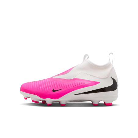 Nike Phantom 6 montante Academy junior FG/MG rose blanc