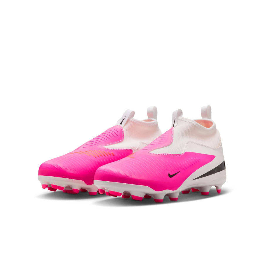 Nike Phantom 6 montante Academy junior FG/MG rose blanc
