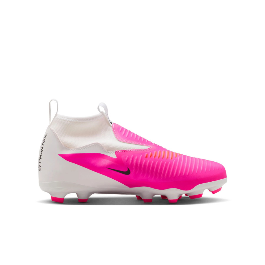 Nike Phantom 6 montante Academy junior FG/MG rose blanc
