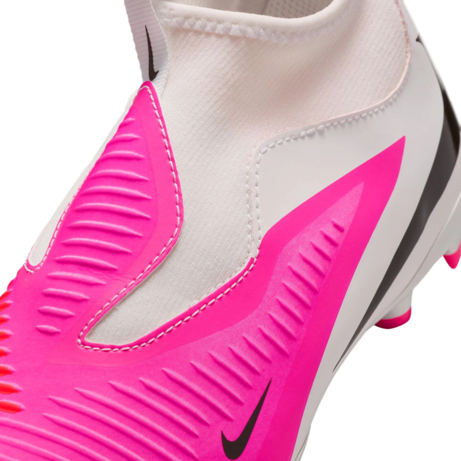 Nike Phantom 6 montante Academy junior FG/MG rose blanc