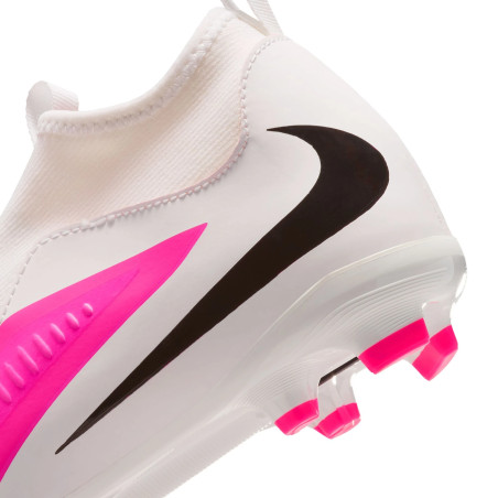 Nike Phantom 6 montante Academy junior FG/MG rose blanc
