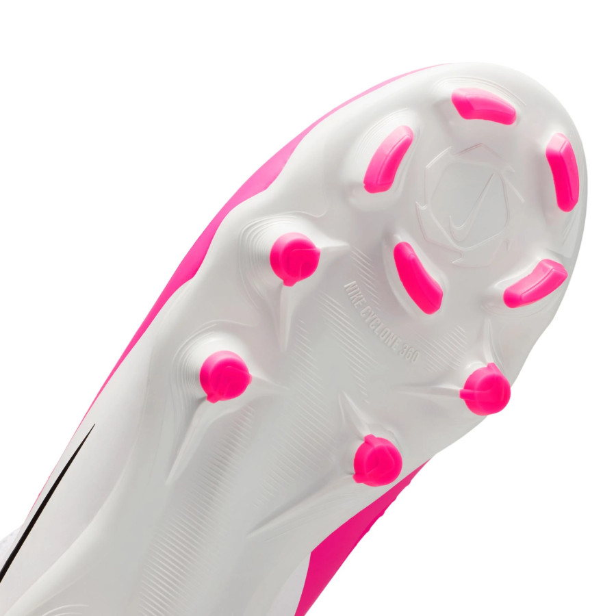 Nike Phantom 6 montante Academy junior FG/MG rose blanc