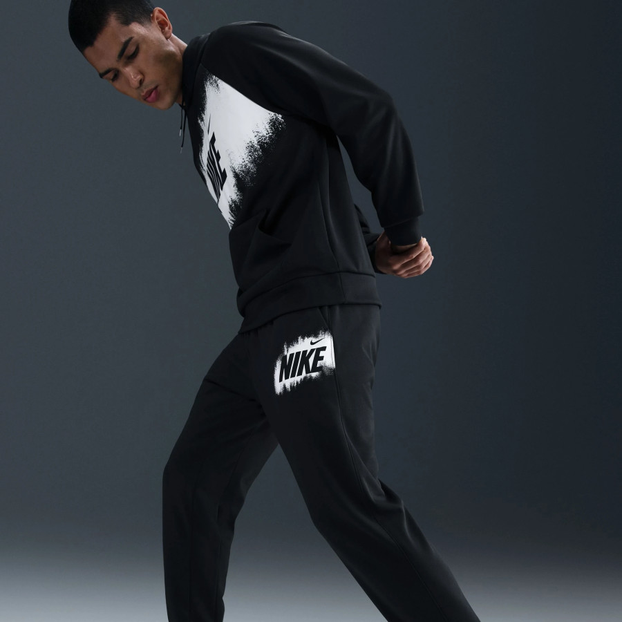 Pantalon survêtement Nike Fleece noir blanc