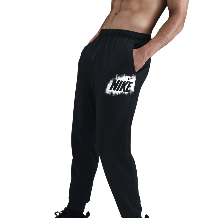 Pantalon survêtement Nike Fleece noir blanc