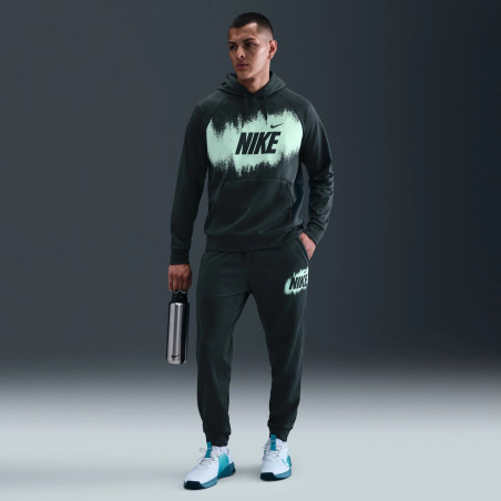 Pantalon survêtement Nike Fleece noir vert