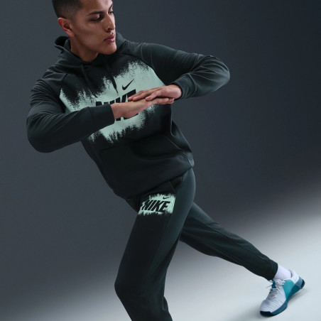 Pantalon survêtement Nike Fleece noir vert